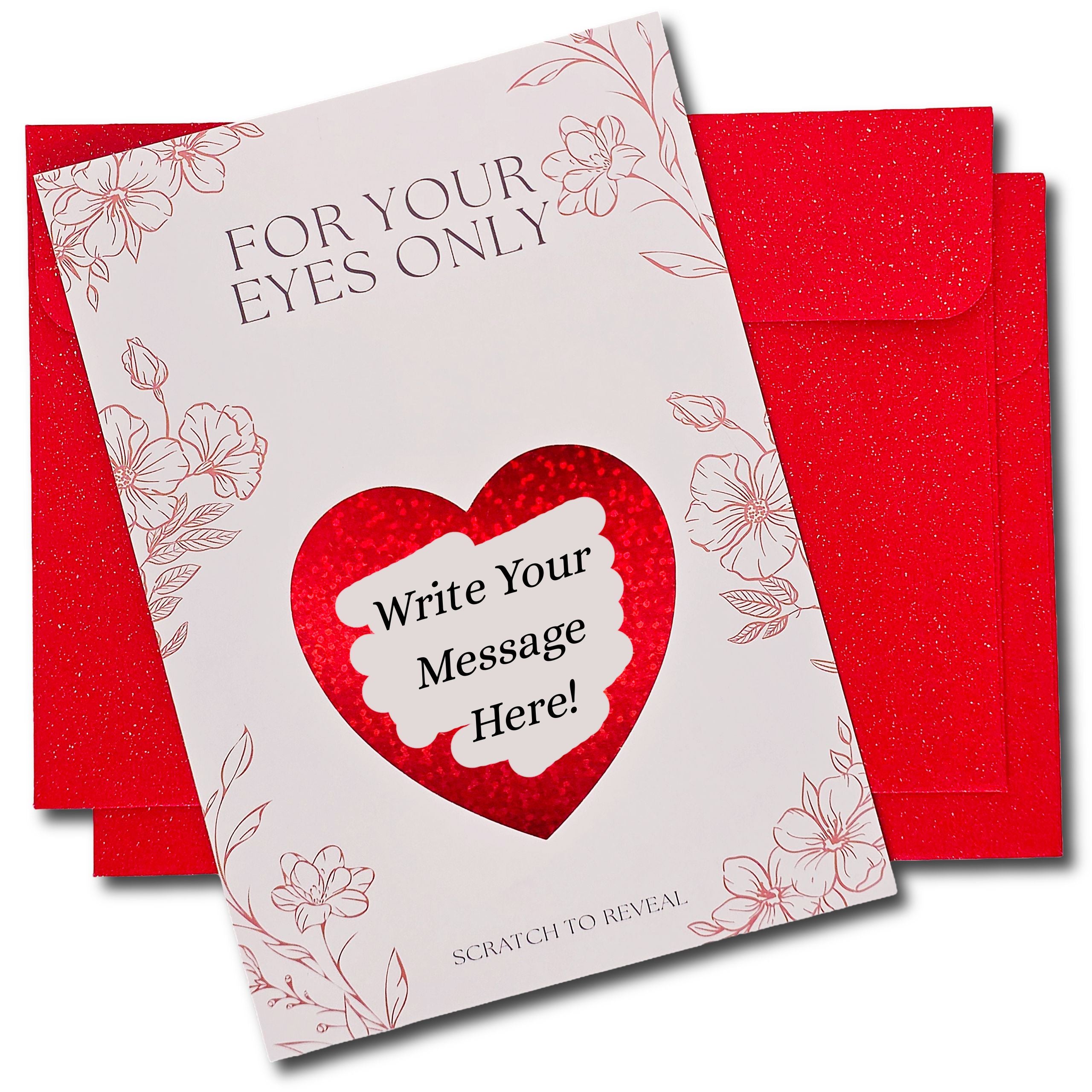 Love Heart Scratch to Reveal - Write Your Own Message!