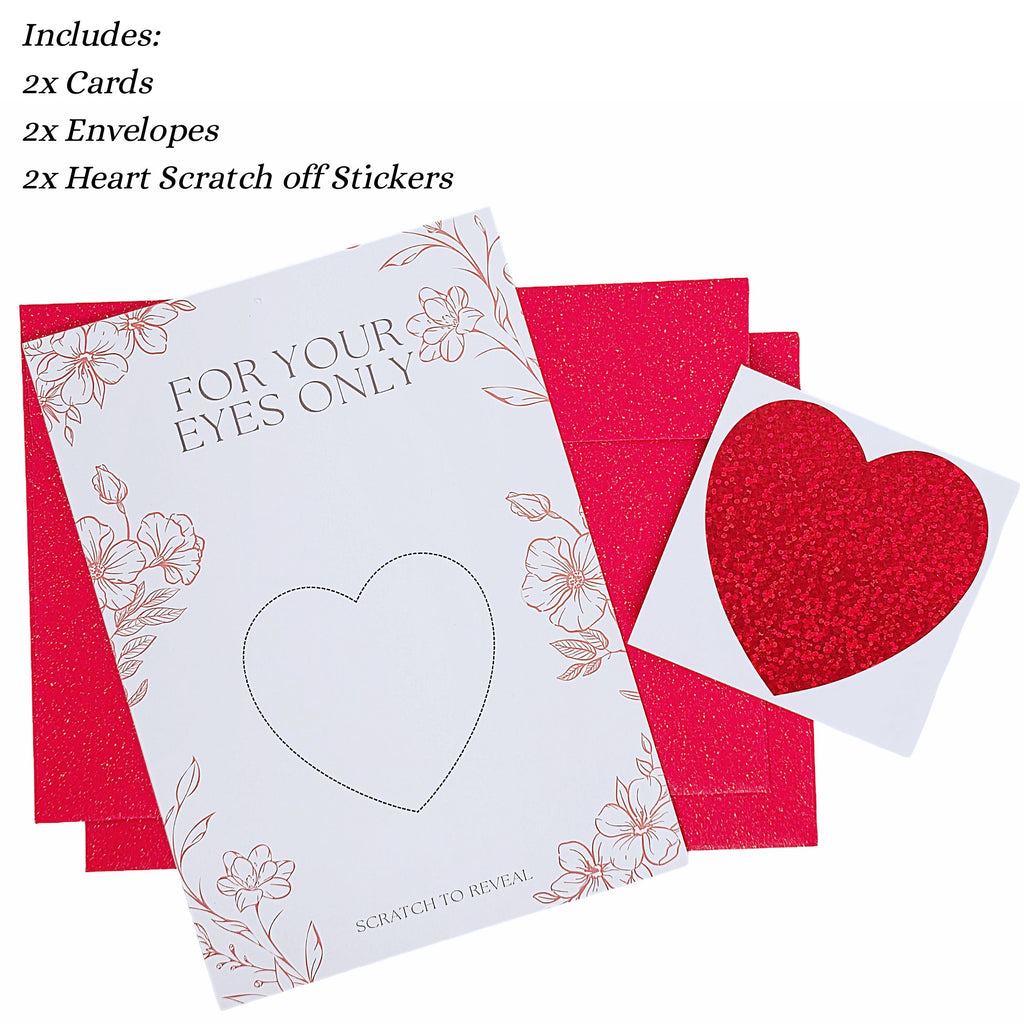 Love Heart Scratch to Reveal - Write Your Own Message!