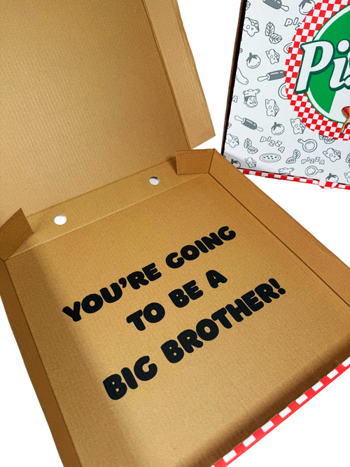 Baby Announcement 12" Pizza Box - You're Going to be a Big Brother - 1 Pack