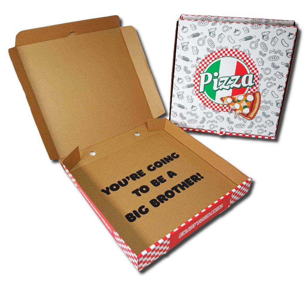 Baby Announcement 12" Pizza Box - You're Going to be a Big Brother - 1 Pack