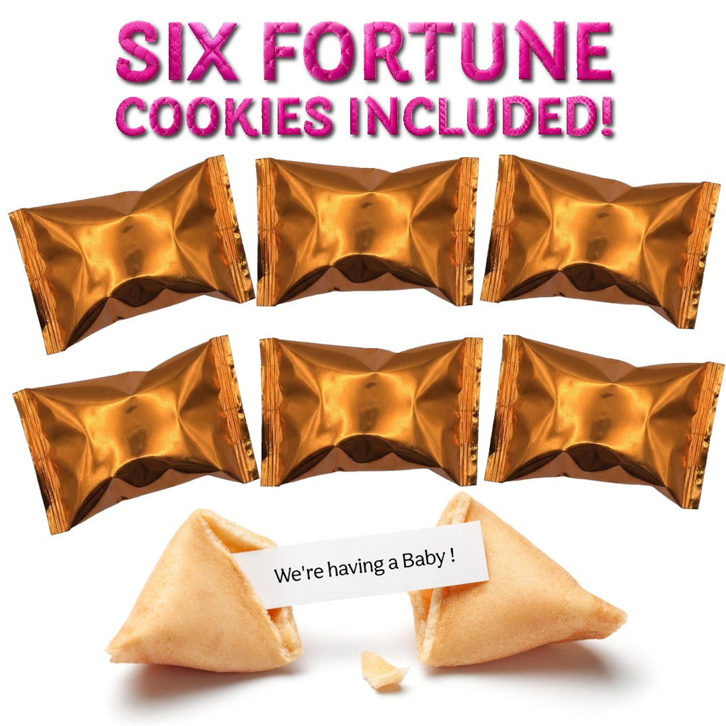 Pregnancy Reveal Fortune Cookies – Baby Announcement Surprise Gift - 6 Pack