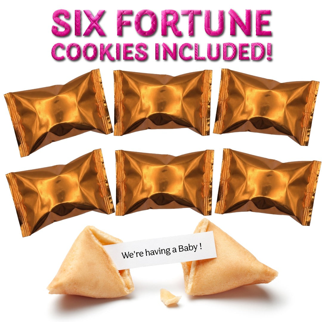 Pregnancy Reveal Fortune Cookies – Baby Announcement Surprise Gift - 6 Pack