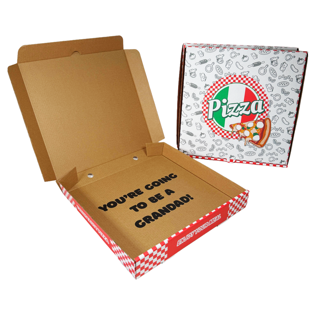 Baby Announcement 12" Pizza Box - You're Going to be a Grandad - 1 Pack