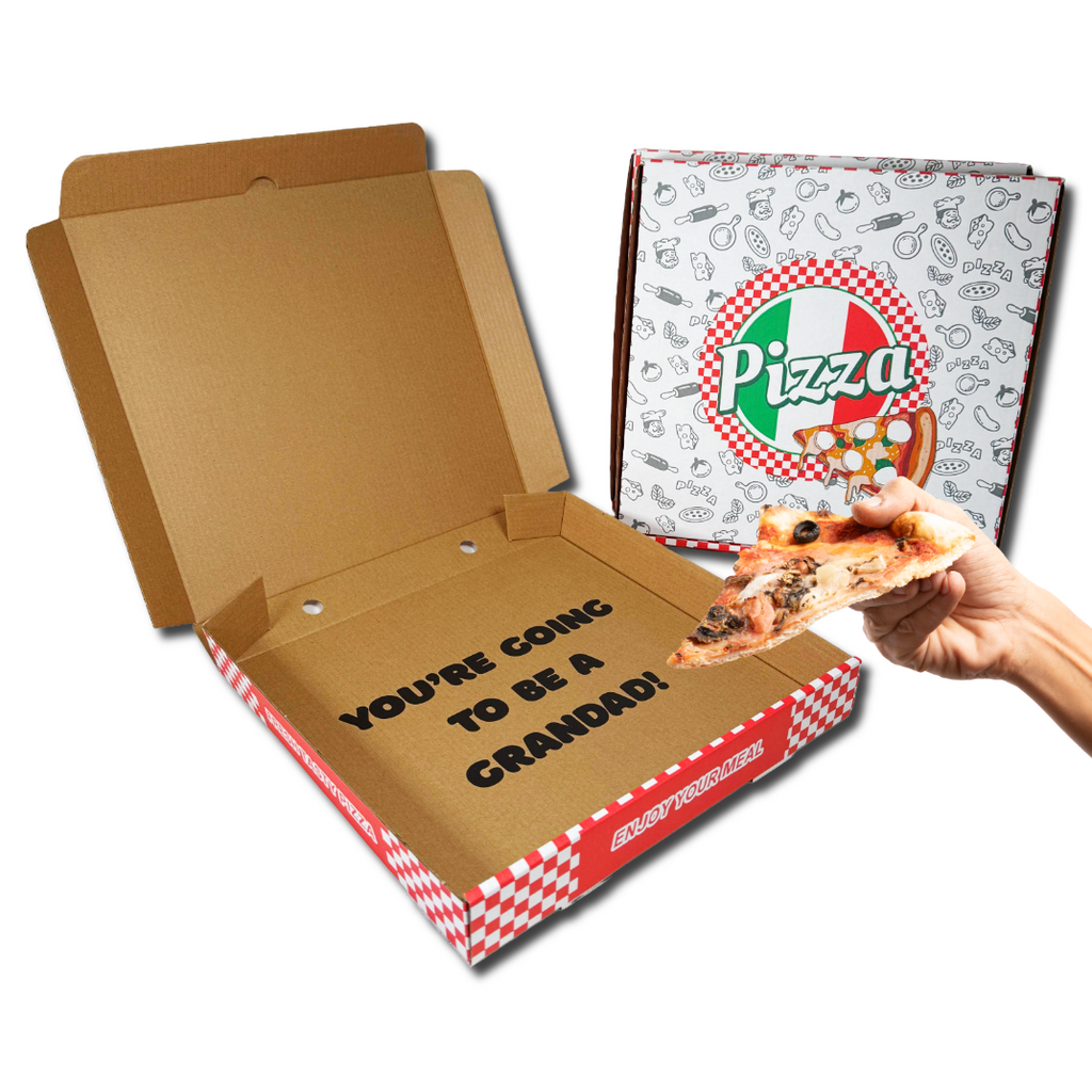 Baby Announcement 12" Pizza Box - You're Going to be a Grandad - 1 Pack