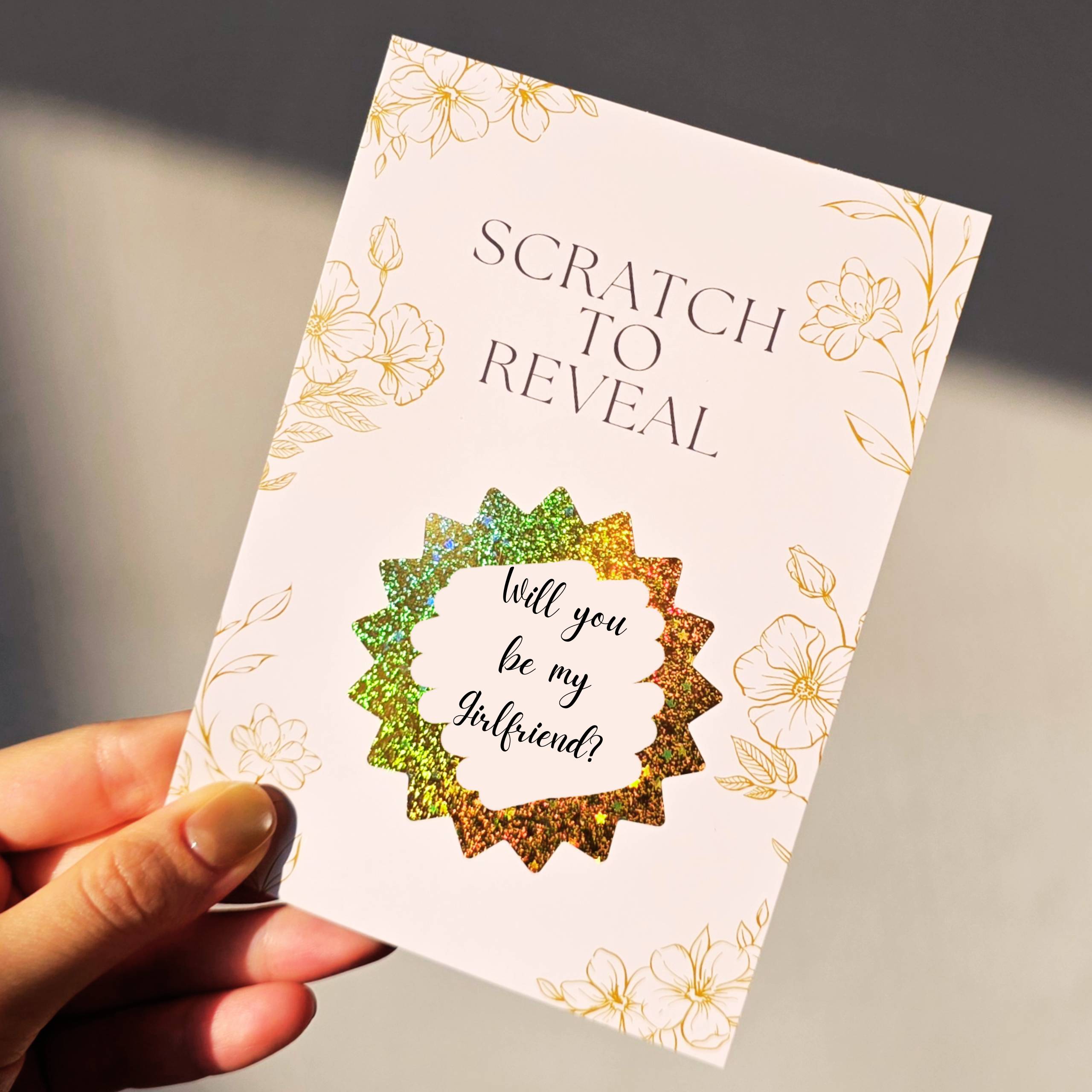 Gold Scratch to Reveal - Will you be my Girlfriend?