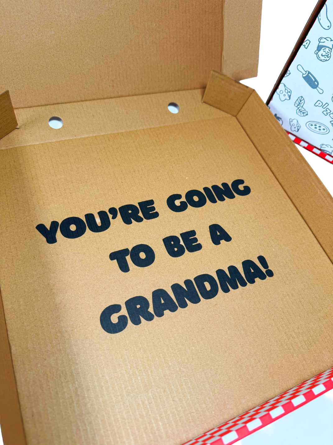 Baby Announcement 12" Pizza Box - You're Going to be a Grandma - 1 Pack