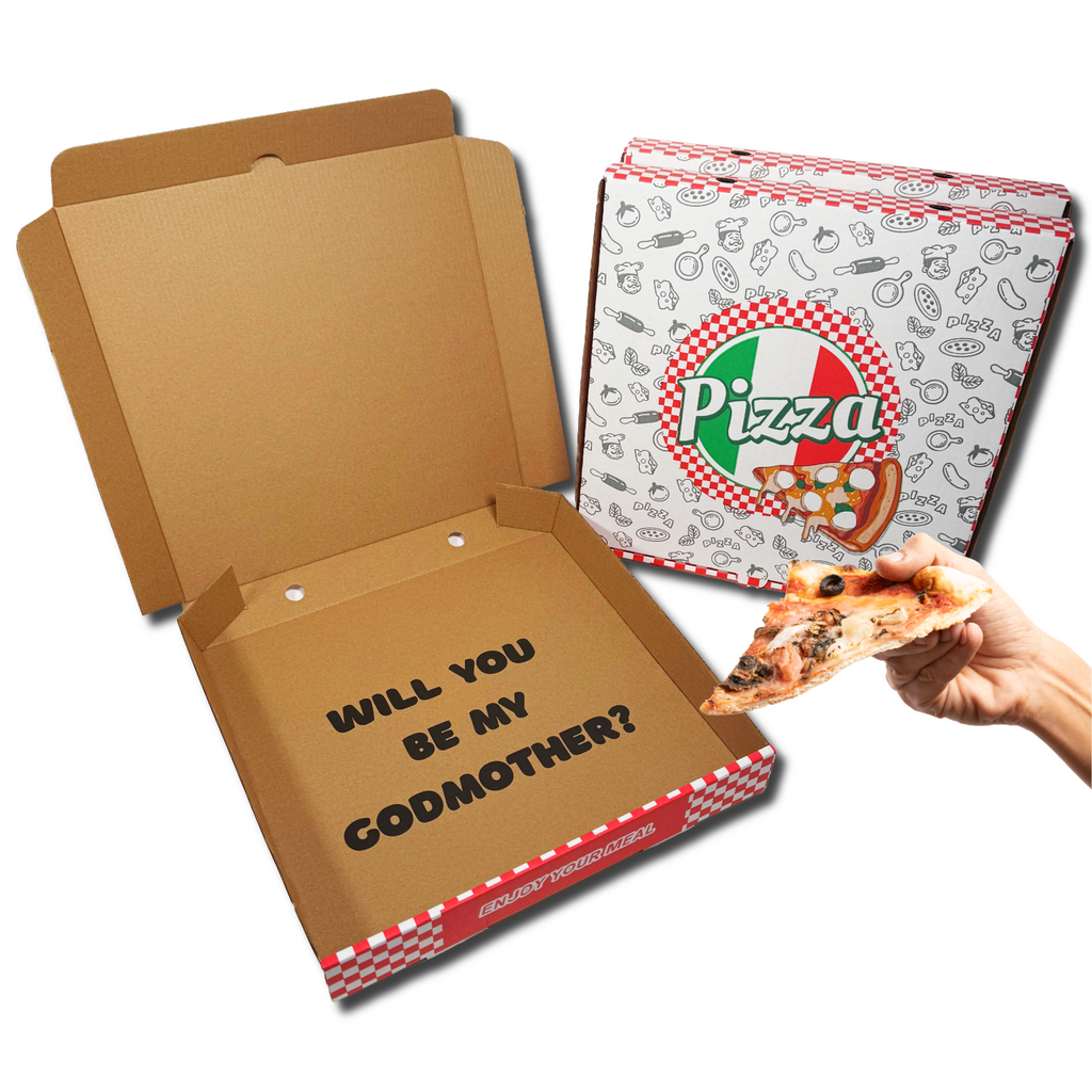 Godmother Proposal Pizza Box 12" - Will You Be My Godmother? - 1 Pack