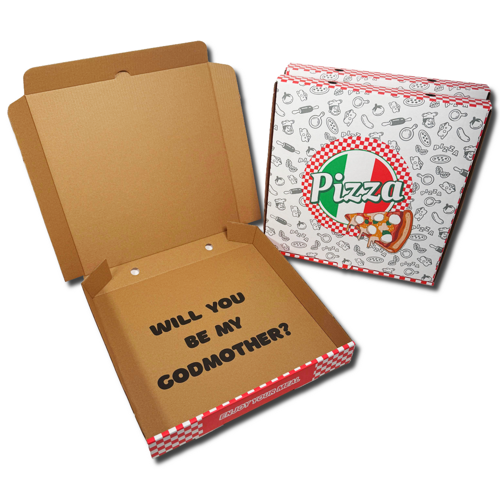 Godmother Proposal Pizza Box 12" - Will You Be My Godmother? - 1 Pack