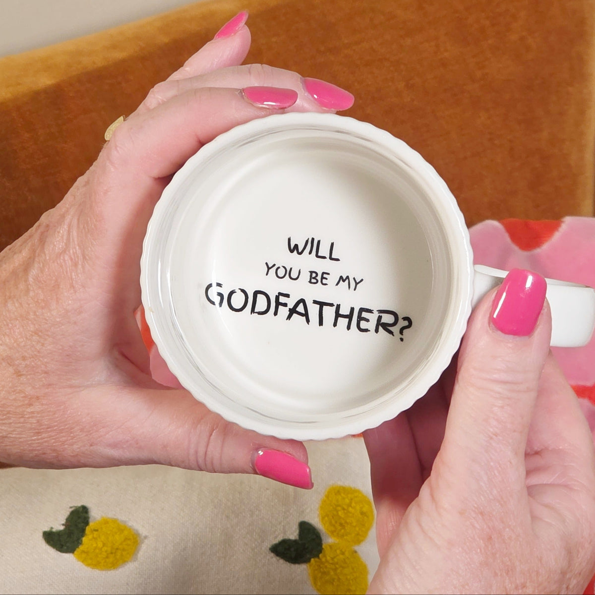 Surprise Keepsake Mug - Will You Be My Godfather?