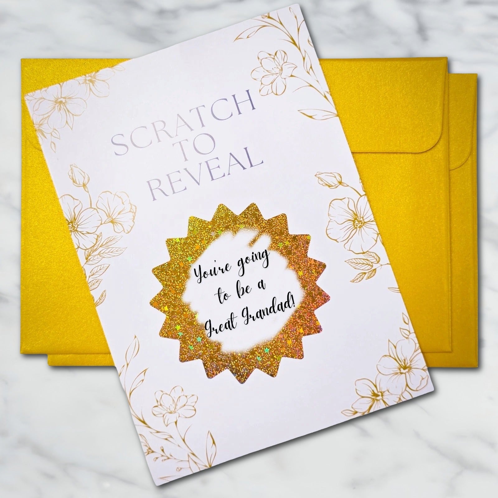 Gold Scratch to Reveal - You're going to be a Great Grandad!