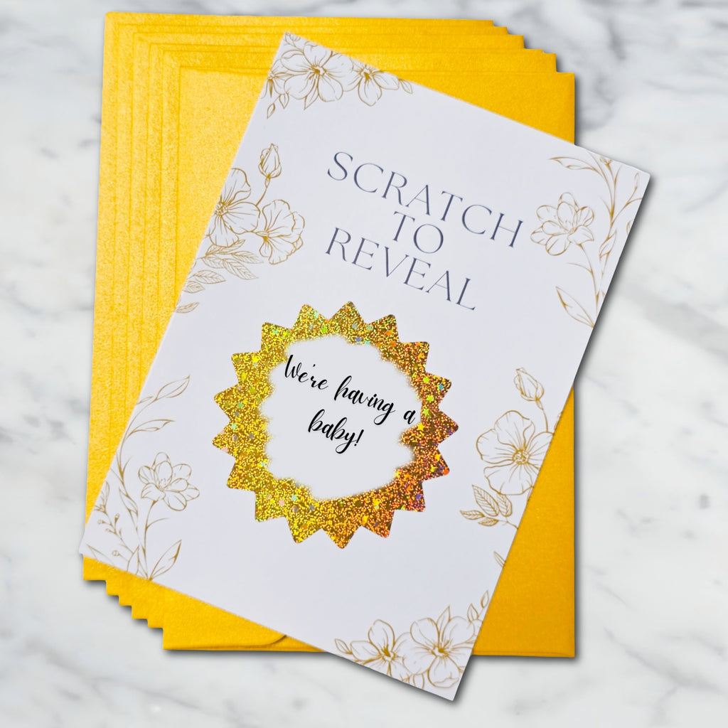 Gold Scratch to Reveal - We're having a Baby!