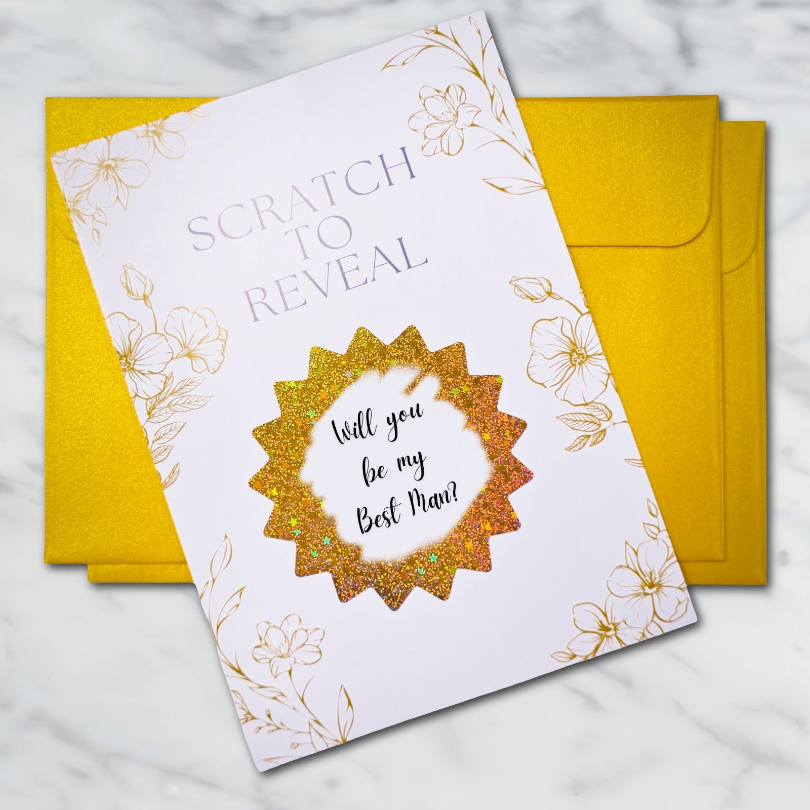Gold Scratch to Reveal - Will you be my Best Man?