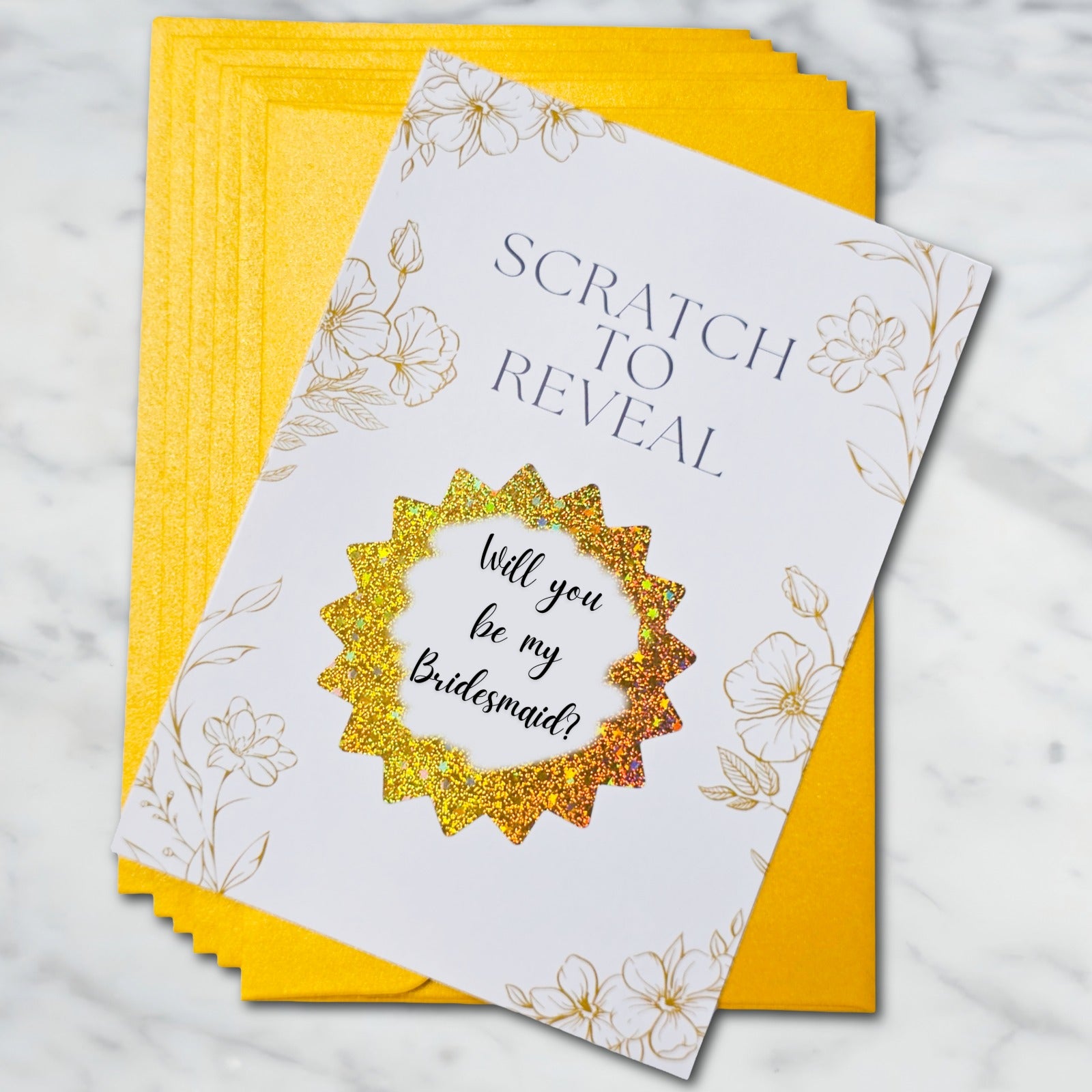 Gold Scratch to Reveal - Will you be my Bridesmaid?