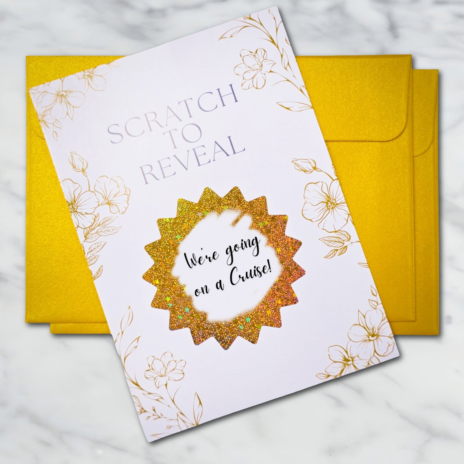 Gold Scratch to Reveal - We're going on a Cruise!
