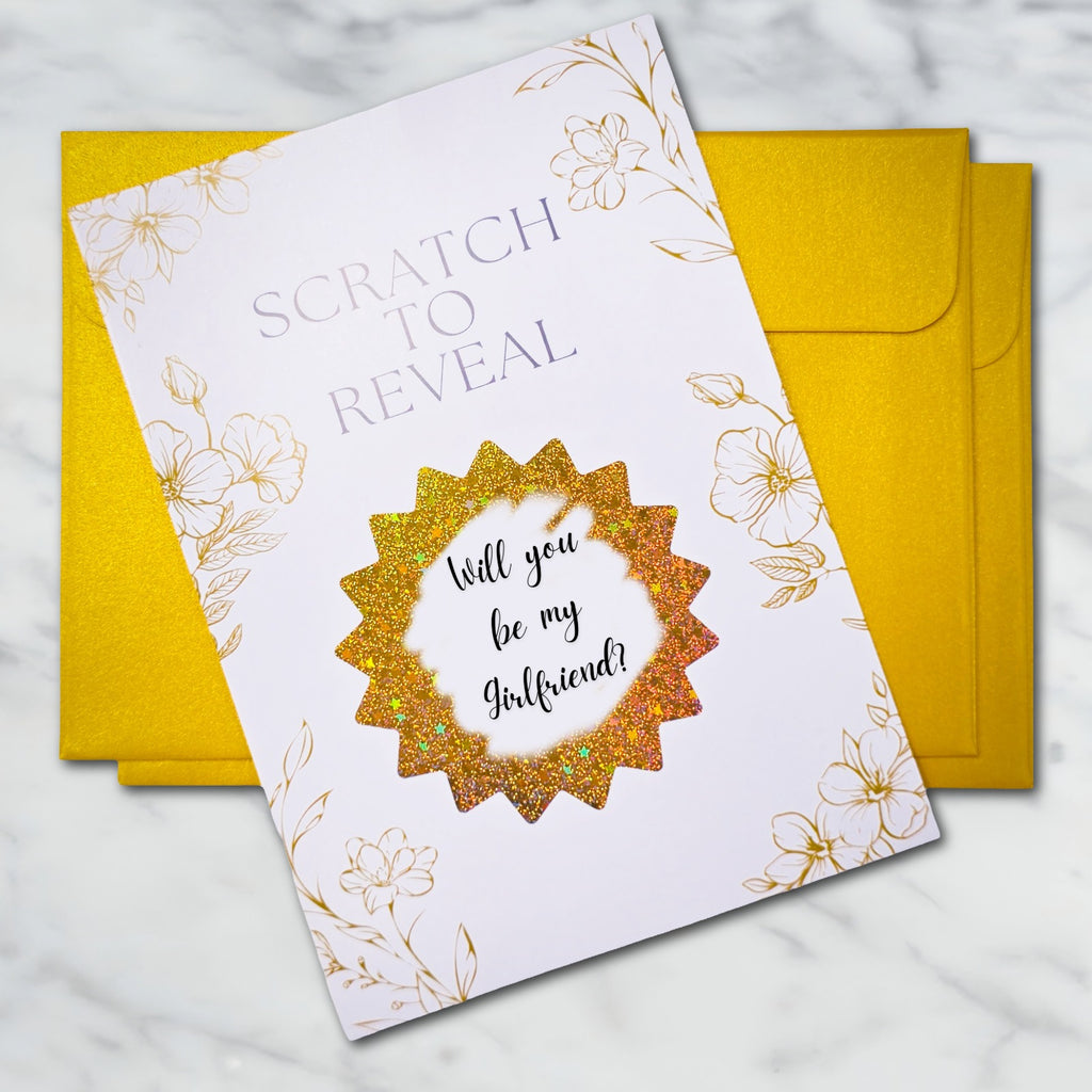 Gold Scratch to Reveal - Will you be my Girlfriend?