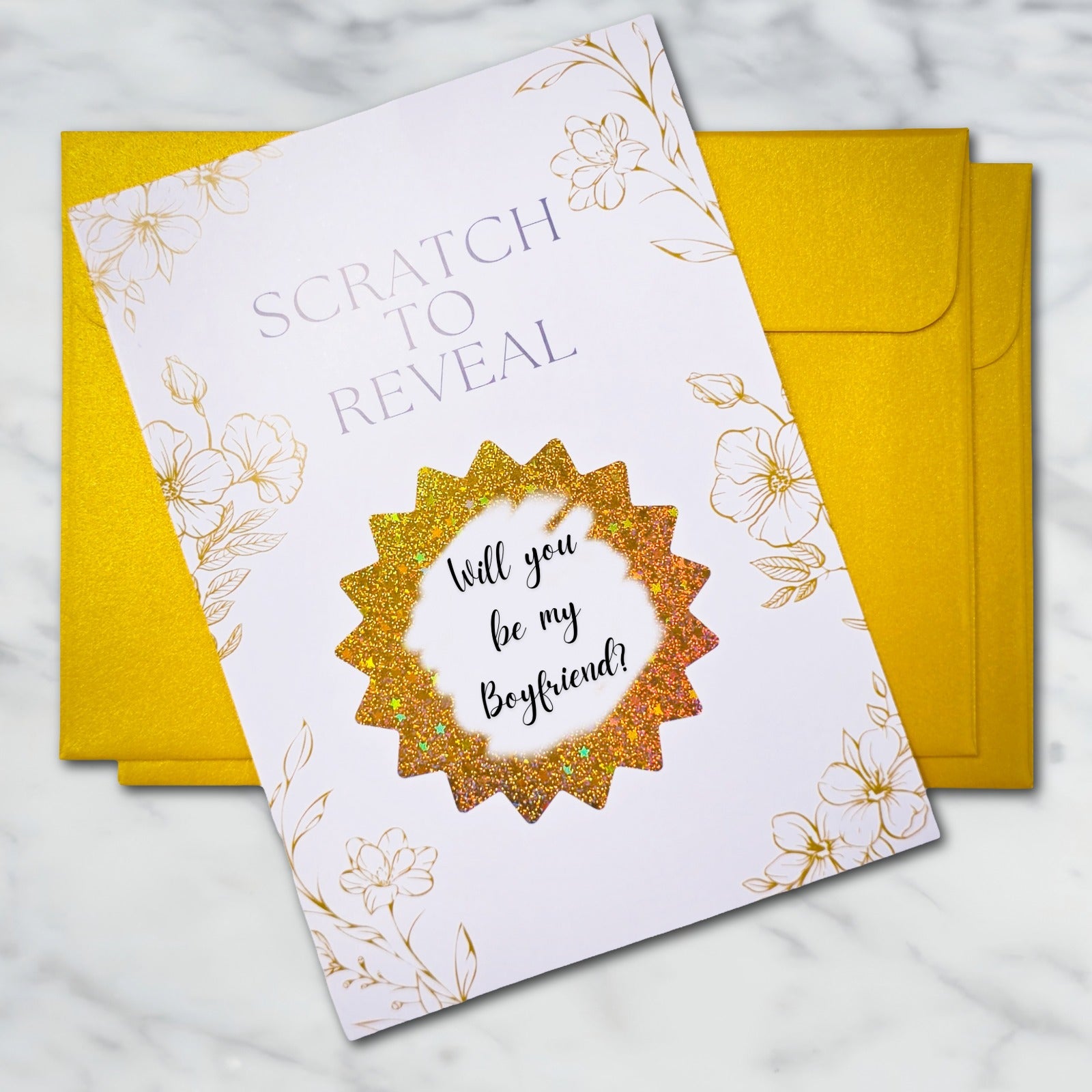 Gold Scratch to Reveal - Will you be my Boyfriend?