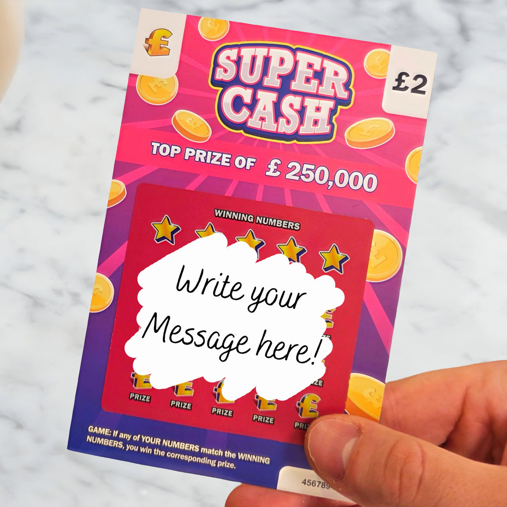 Personalised Scratch Card - Write Your Own Message