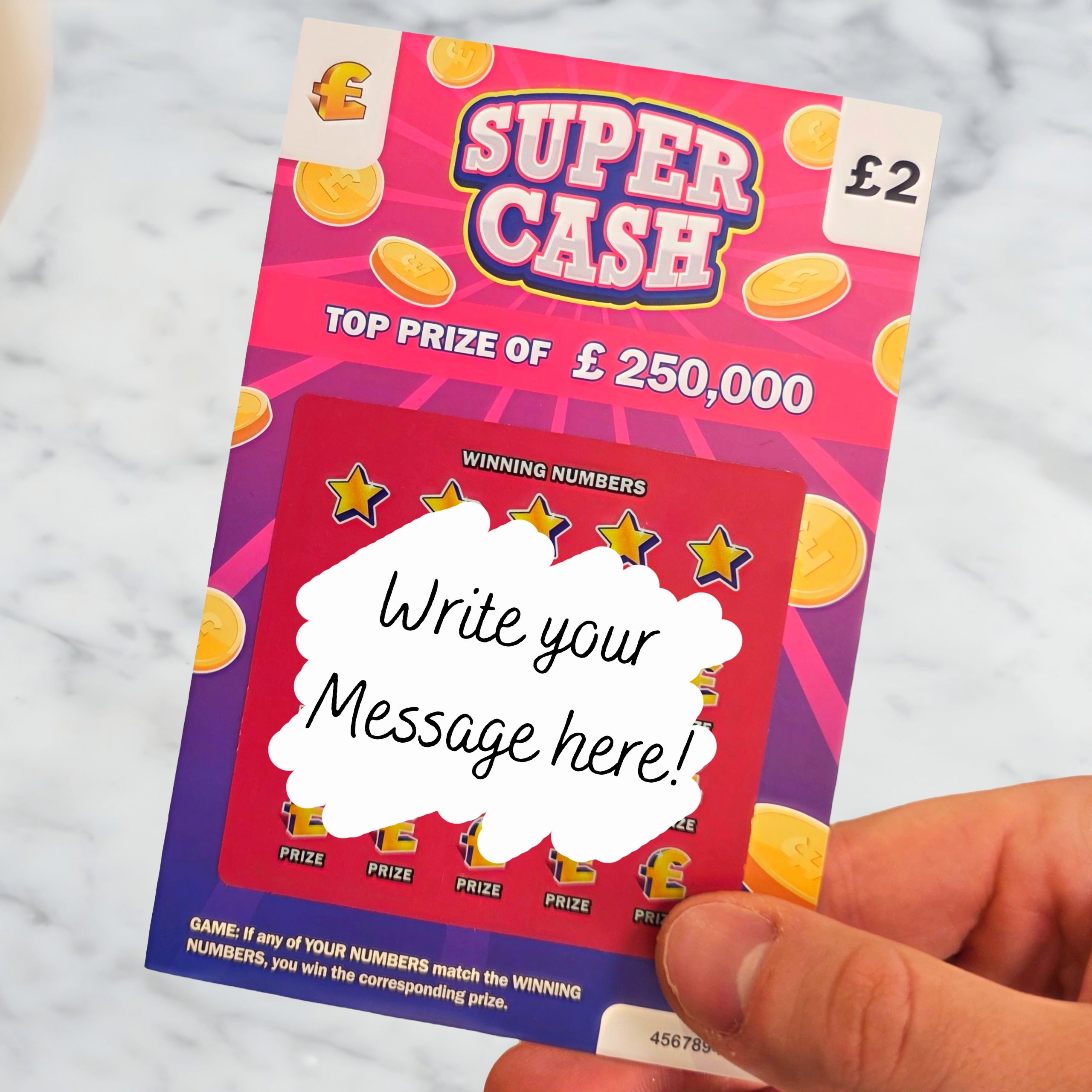 Personalised Scratch Card - Write Your Own Message