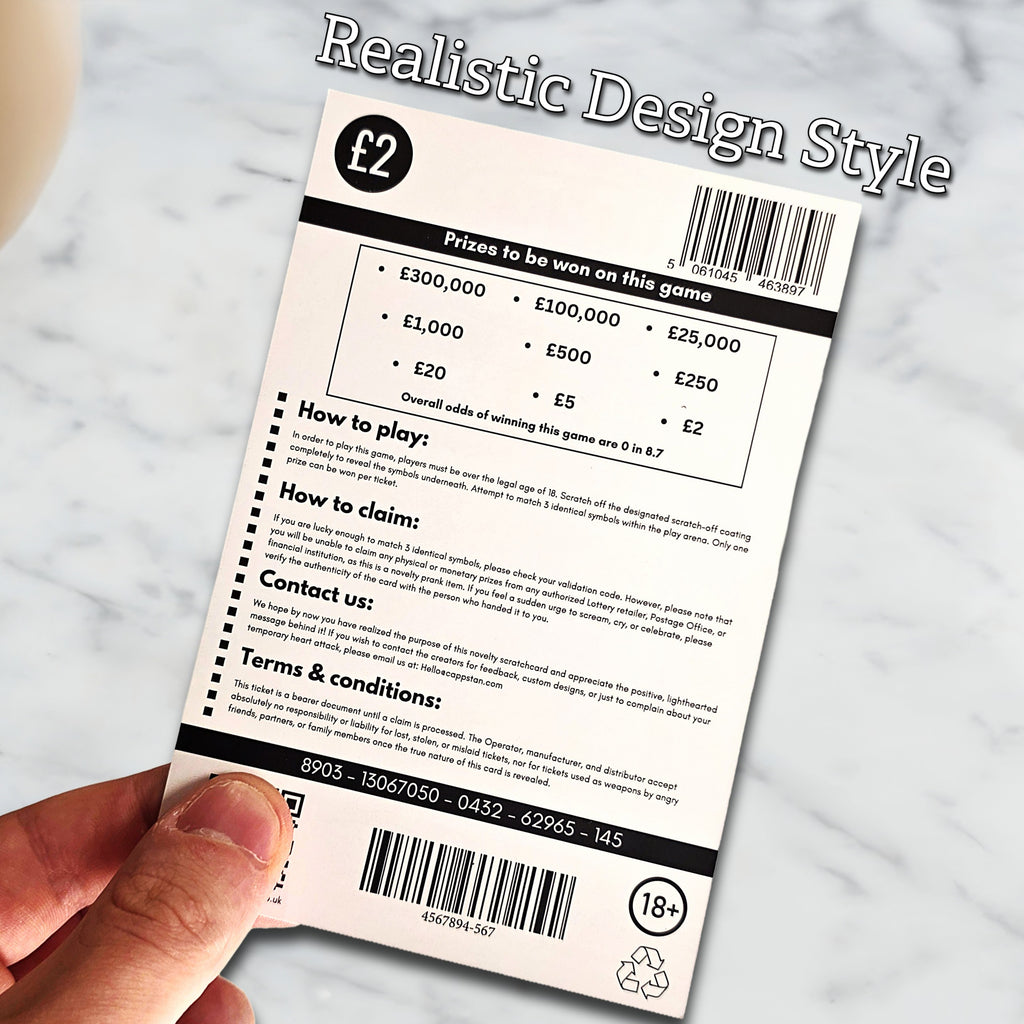 Personalised Scratch Card - Write Your Own Message