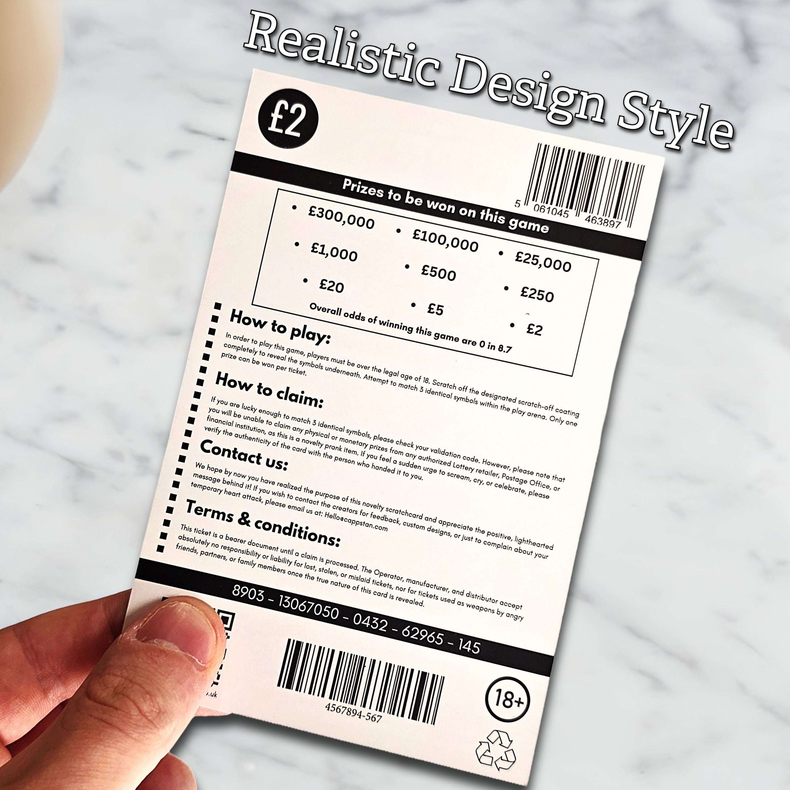 Personalised Scratch Card - Write Your Own Message