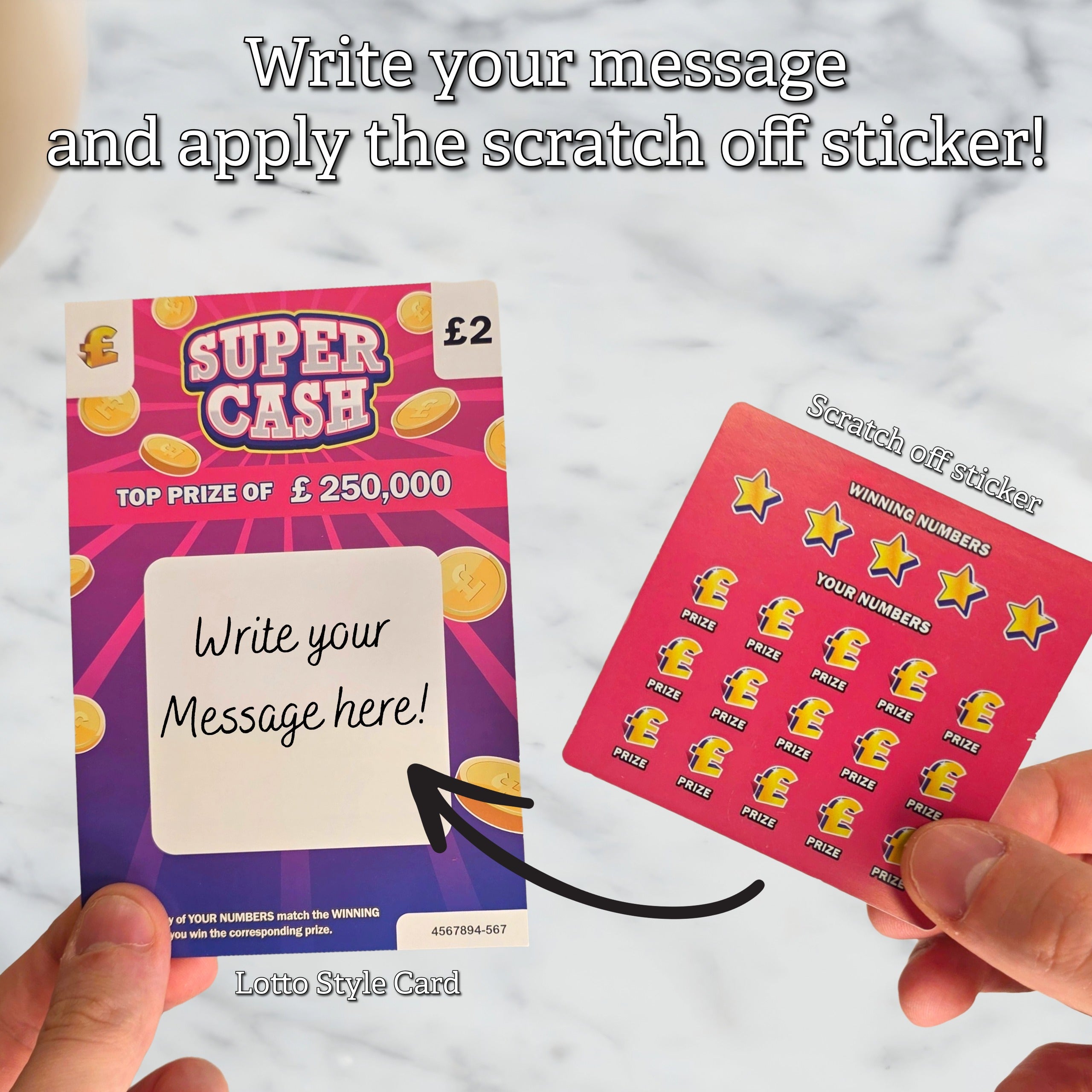 Personalised Scratch Card - Write Your Own Message