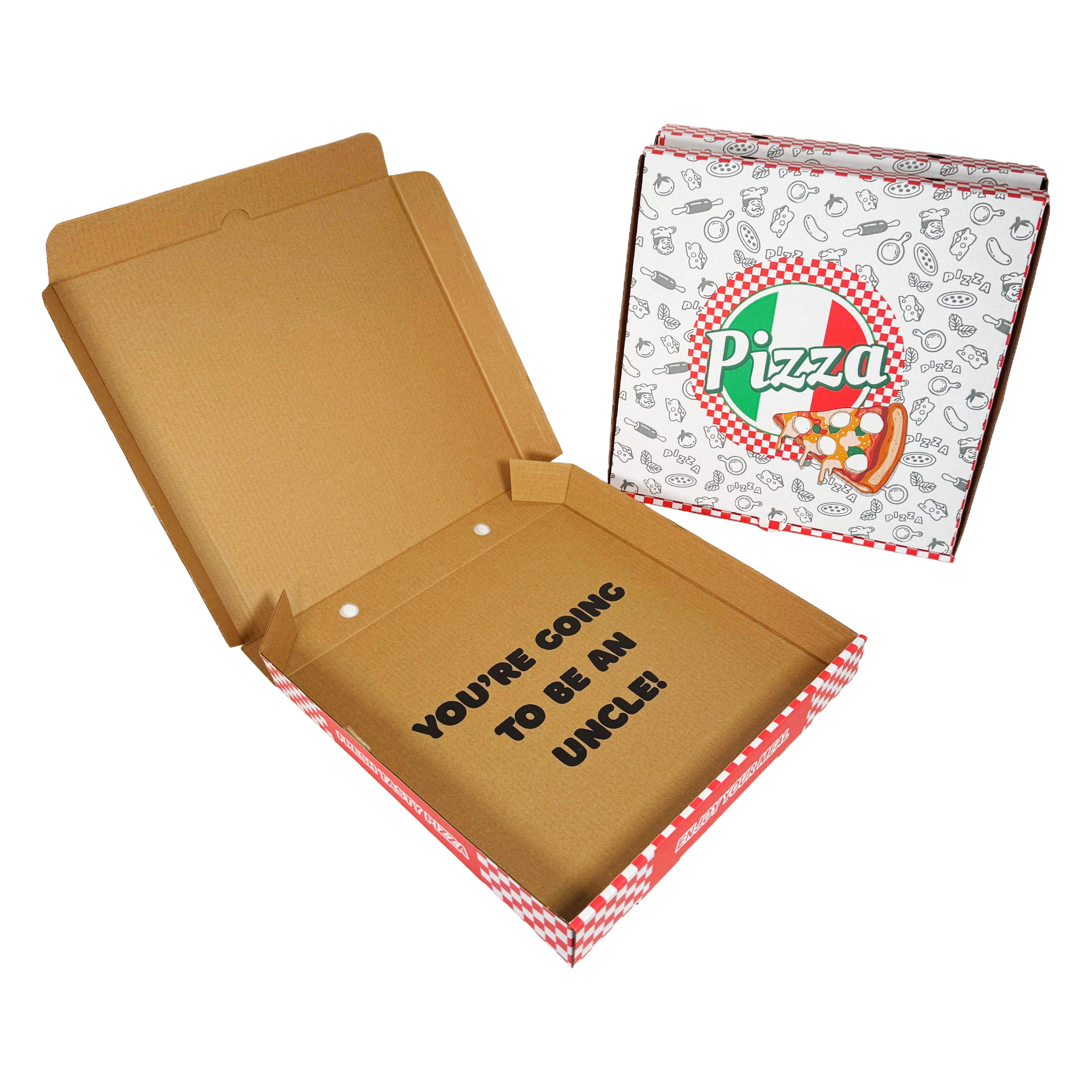 Uncle Announcement 12" Pizza Box - You're Going to be an Uncle - 1 Pack