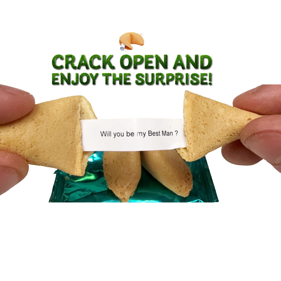 Will You Be My Best Man Fortune Cookies – Best Man Proposal Surprise Gift - 2 Pack