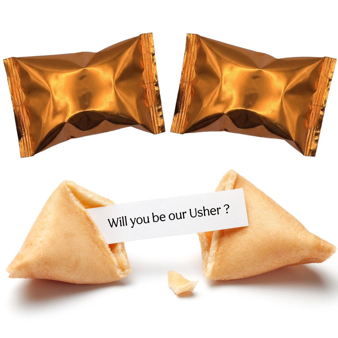 Will you be our Usher? Wedding Proposal Fortune Cookies - 2 Pack