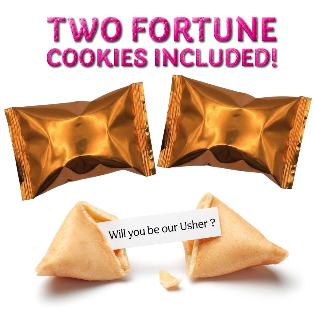 Will you be our Usher? Wedding Proposal Fortune Cookies - 2 Pack