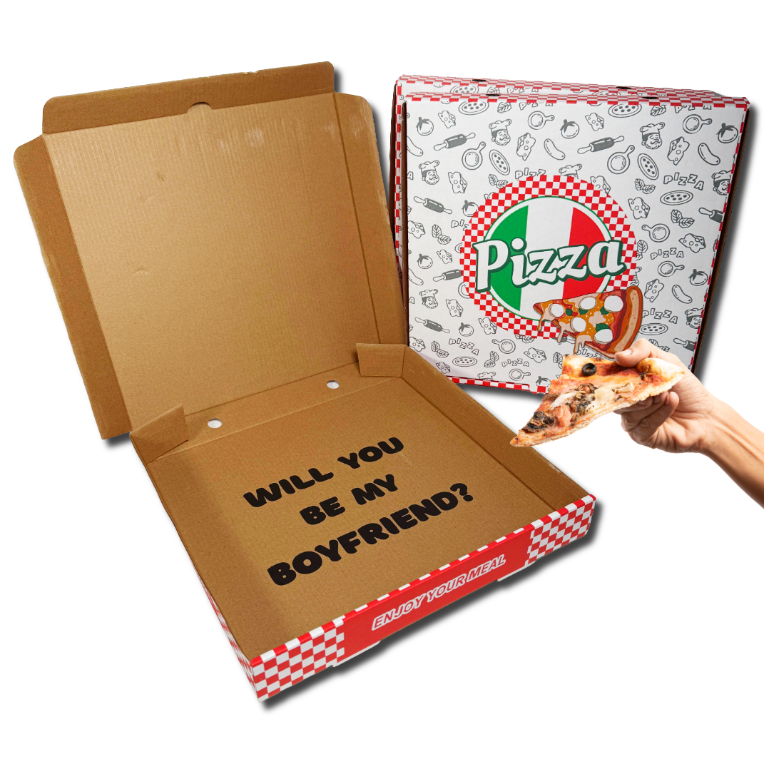 Boyfriend Proposal 12" Pizza Box - Will You be my Boyfriend? - 1 Pack