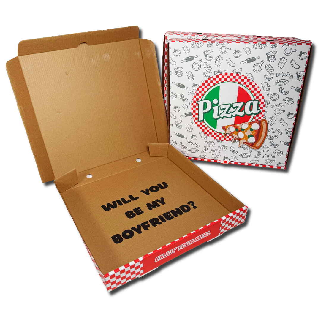 Boyfriend Proposal 12" Pizza Box - Will You be my Boyfriend? - 1 Pack