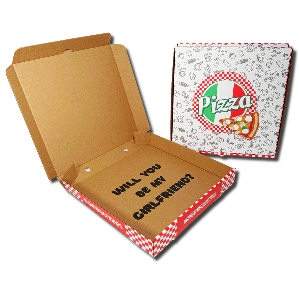 Girlfriend Proposal 12" Pizza Box - Will You be My Girlfiend? - 1 Pack