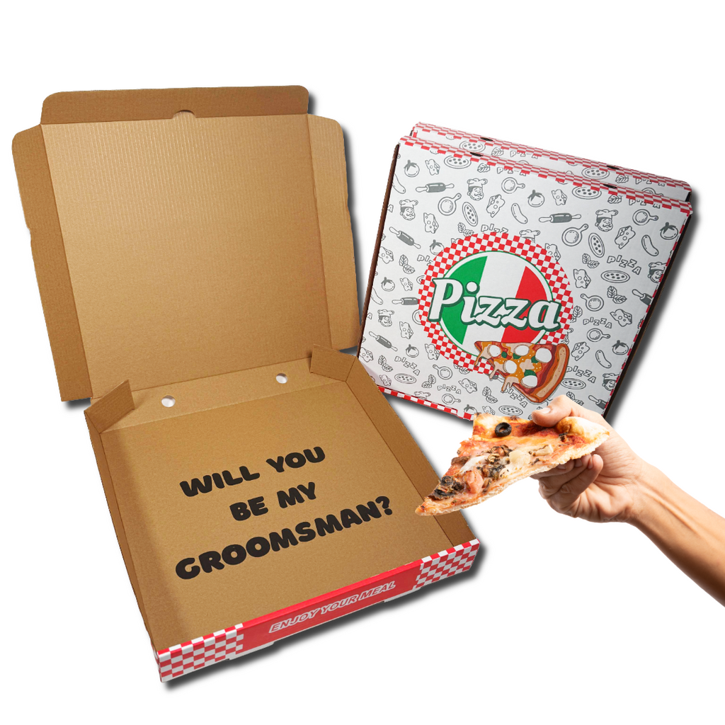 Groomsman Proposal 12" Pizza Box - Will You Be My Groomsman? - 3 Pack