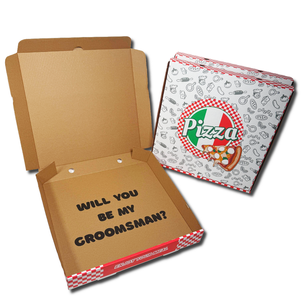 Groomsman Proposal 12" Pizza Box - Will You Be My Groomsman? - 3 Pack