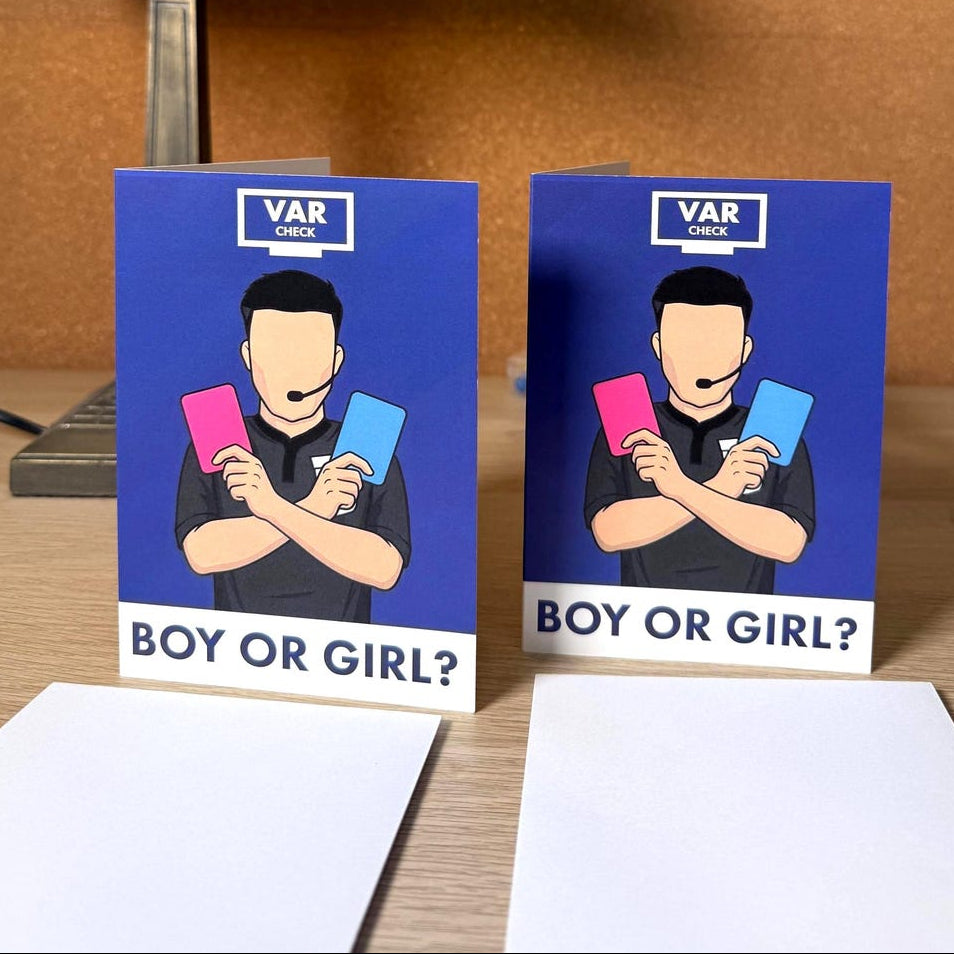VAR Gender Reveal Cards - It's a Boy!