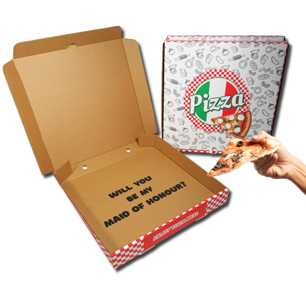 Maid of Honour Proposal 12" Pizza Box - Will You Be My Maid of Honour? - 1 Pack