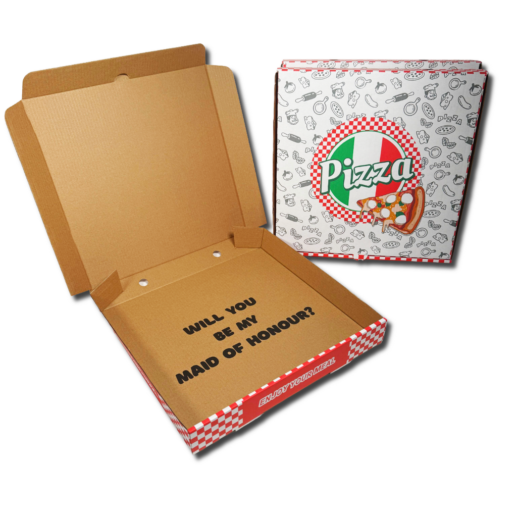 Maid of Honour Proposal 12" Pizza Box - Will You Be My Maid of Honour? - 1 Pack
