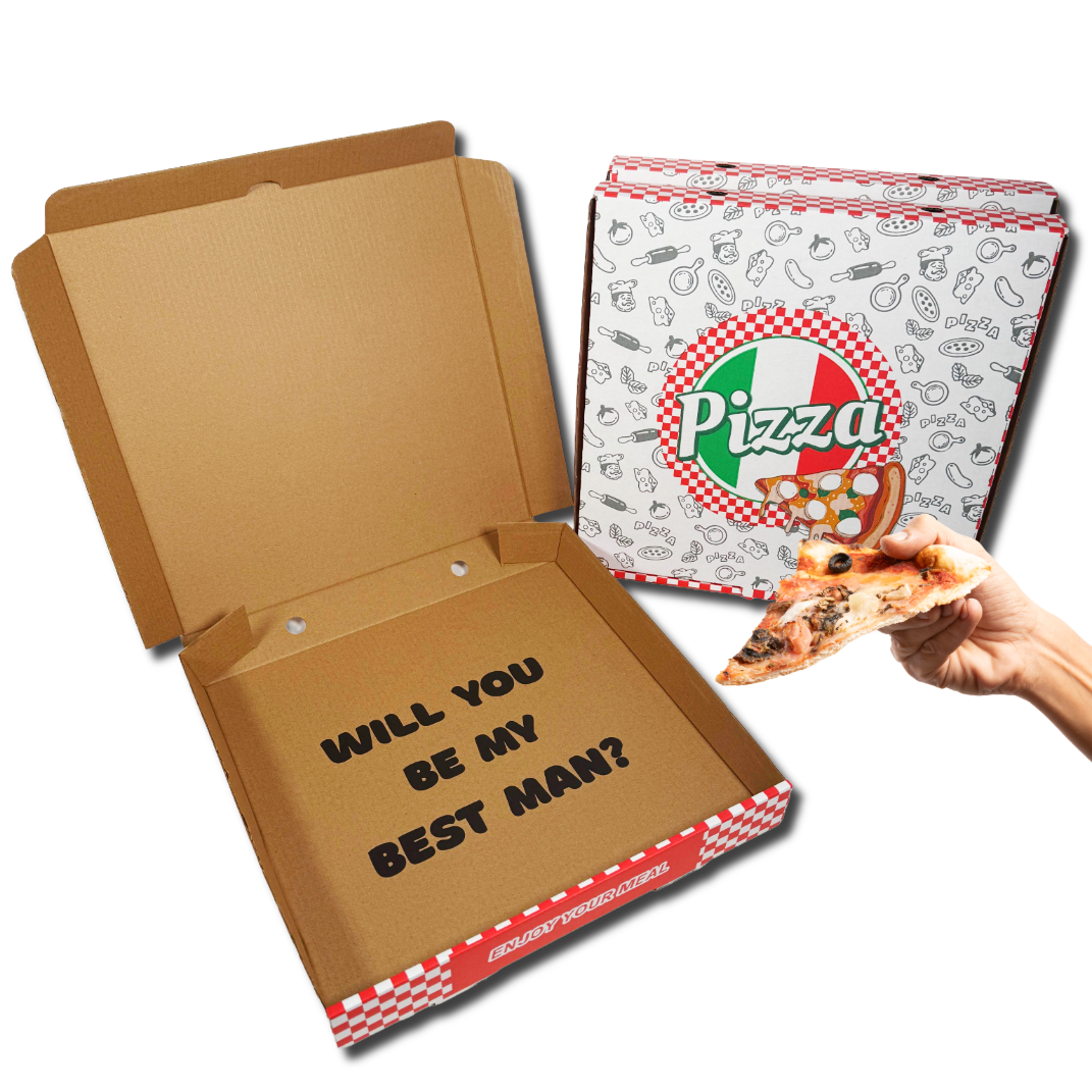 Best Man Proposal 12" Pizza Box - Will You Be My Best Man? - 1 Pack