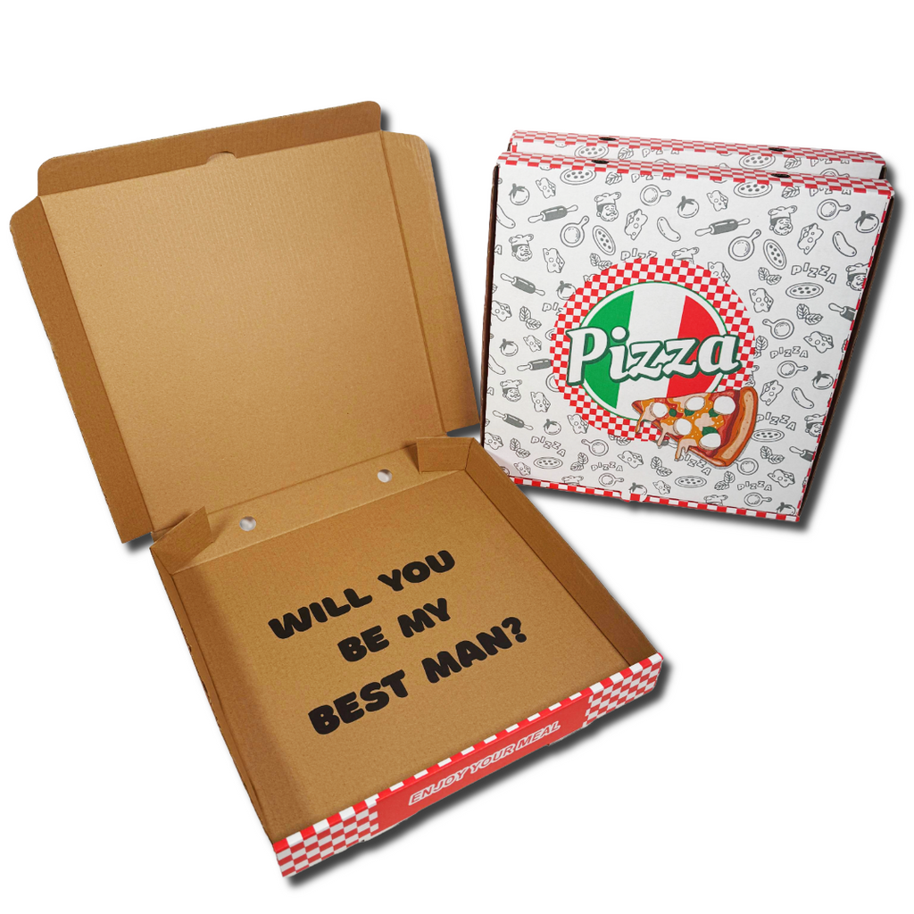 Best Man Proposal 12" Pizza Box - Will You Be My Best Man? - 1 Pack