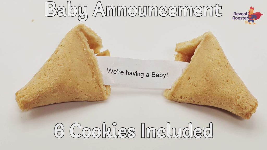 Pregnancy Reveal Fortune Cookies – Baby Announcement Surprise Gift - 6 Pack