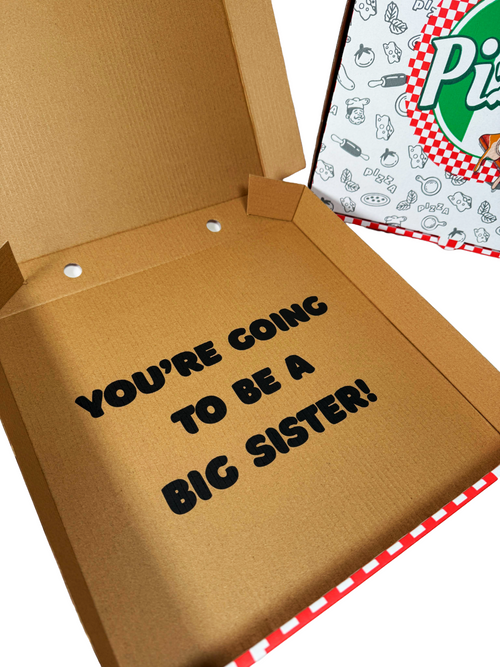 Baby Announcement 12" Pizza Box - You're Going to be a Big Sister - 1 Pack