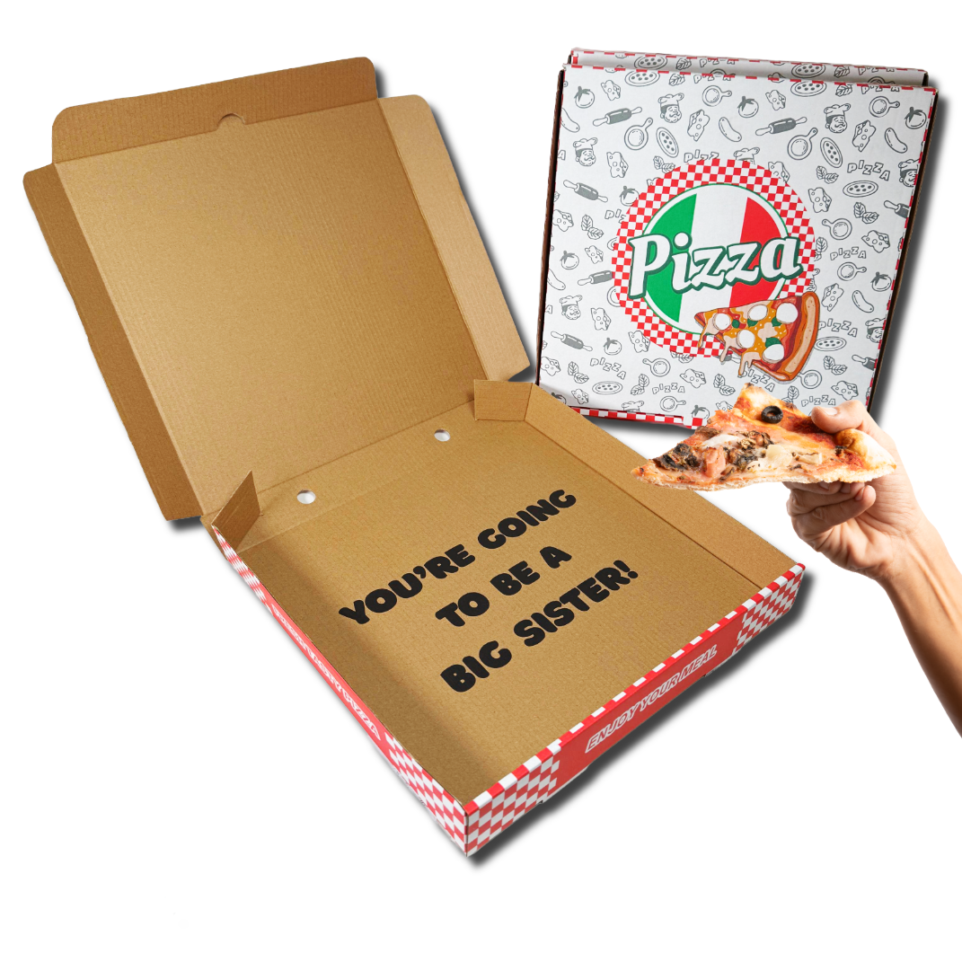 Baby Announcement 12" Pizza Box - You're Going to be a Big Sister - 1 Pack