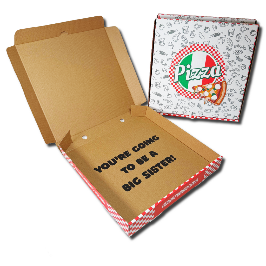 Baby Announcement 12" Pizza Box - You're Going to be a Big Sister - 1 Pack